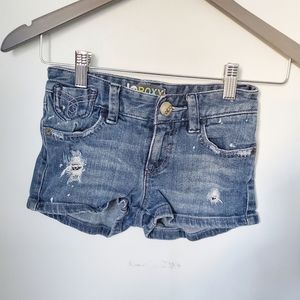 Roxy denim distressed shorts 8